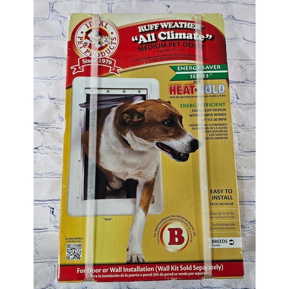 Ideal Pet Products RUFF WEATHER Dog Door Medium 7.25" x 13" Flap SEALED - Picture 1 of 9